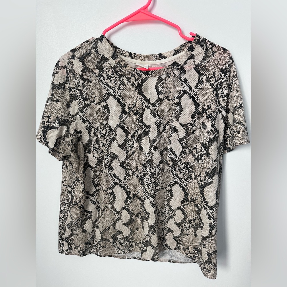 H&M Snakeskin Tshirt